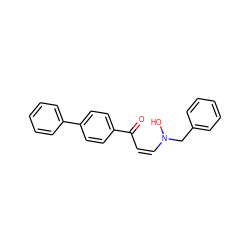 O=C(/C=C\N(O)Cc1ccccc1)c1ccc(-c2ccccc2)cc1 ZINC000027407396