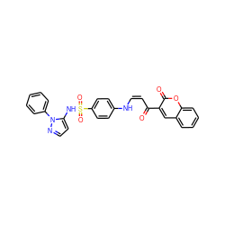 O=C(/C=C\Nc1ccc(S(=O)(=O)Nc2ccnn2-c2ccccc2)cc1)c1cc2ccccc2oc1=O ZINC001772577924