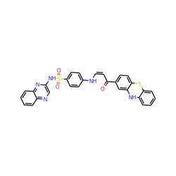 O=C(/C=C\Nc1ccc(S(=O)(=O)Nc2cnc3ccccc3n2)cc1)c1ccc2c(c1)Nc1ccccc1S2 ZINC001772576689