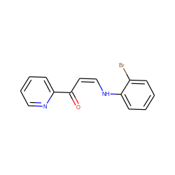 O=C(/C=C\Nc1ccccc1Br)c1ccccn1 ZINC000000434171