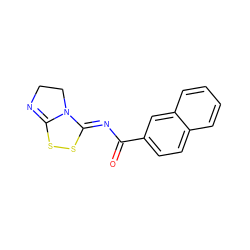 O=C(/N=C1\SSC2=NCCN21)c1ccc2ccccc2c1 ZINC000038440996