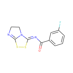 O=C(/N=C1\SSC2=NCCN21)c1cccc(F)c1 ZINC000138574390