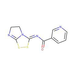 O=C(/N=C1\SSC2=NCCN21)c1cccnc1 ZINC000033976310