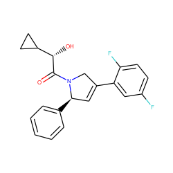 O=C([C@@H](O)C1CC1)N1CC(c2cc(F)ccc2F)=C[C@H]1c1ccccc1 ZINC000036184647