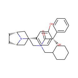 O=C([C@@H](O)c1ccccc1)N(CCN1[C@H]2CC[C@@H]1C[C@H](c1cccc(O)c1)C2)CC1CCCCC1 ZINC000117305560