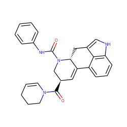 O=C([C@@H]1C=C2c3cccc4[nH]cc(c34)C[C@H]2N(C(=O)Nc2ccccc2)C1)N1C=CCCC1 ZINC000072176178