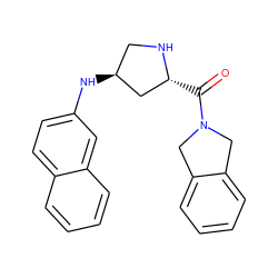 O=C([C@@H]1C[C@@H](Nc2ccc3ccccc3c2)CN1)N1Cc2ccccc2C1 ZINC000040835037