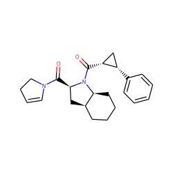 O=C([C@@H]1C[C@@H]2CCCC[C@@H]2N1C(=O)[C@@H]1C[C@@H]1c1ccccc1)N1C=CCC1 ZINC000013756476