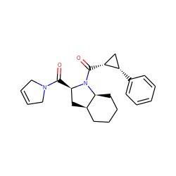 O=C([C@@H]1C[C@@H]2CCCC[C@@H]2N1C(=O)[C@@H]1C[C@@H]1c1ccccc1)N1CC=CC1 ZINC000026468847