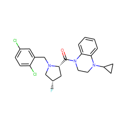 O=C([C@@H]1C[C@H](F)CN1Cc1cc(Cl)ccc1Cl)N1CCN(C2CC2)c2ccccc21 ZINC000205203921