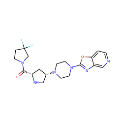 O=C([C@@H]1C[C@H](N2CCN(c3nc4cnccc4o3)CC2)CN1)N1CCC(F)(F)C1 ZINC000034629859