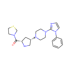 O=C([C@@H]1C[C@H](N2CCN(c3nccn3-c3ccccc3)CC2)CN1)N1CCSC1 ZINC000095559712