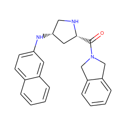 O=C([C@@H]1C[C@H](Nc2ccc3ccccc3c2)CN1)N1Cc2ccccc2C1 ZINC000045497439