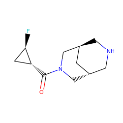 O=C([C@@H]1C[C@H]1F)N1C[C@H]2CNC[C@@H](C2)C1 ZINC000101688987