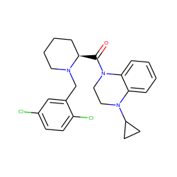 O=C([C@@H]1CCCCN1Cc1cc(Cl)ccc1Cl)N1CCN(C2CC2)c2ccccc21 ZINC000144431370