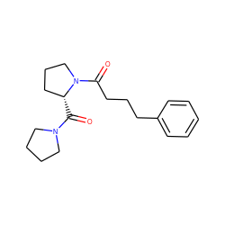 O=C([C@@H]1CCCN1C(=O)CCCc1ccccc1)N1CCCC1 ZINC000013491619