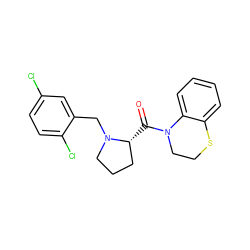 O=C([C@@H]1CCCN1Cc1cc(Cl)ccc1Cl)N1CCSc2ccccc21 ZINC000205197479