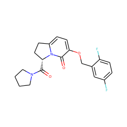 O=C([C@@H]1CCc2ccc(OCc3cc(F)ccc3F)c(=O)n21)N1CCCC1 ZINC000040917890