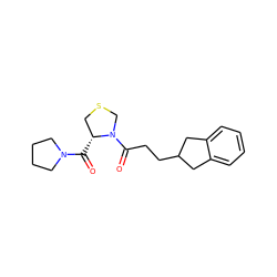 O=C([C@@H]1CSCN1C(=O)CCC1Cc2ccccc2C1)N1CCCC1 ZINC000013737607