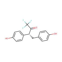 O=C([C@H](Cc1ccc(O)cc1)c1ccc(O)cc1)C(F)(F)F ZINC000013470354