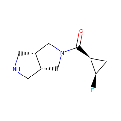 O=C([C@H]1C[C@H]1F)N1C[C@@H]2CNC[C@@H]2C1 ZINC000096273348