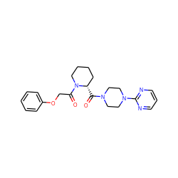 O=C([C@H]1CCCCN1C(=O)COc1ccccc1)N1CCN(c2ncccn2)CC1 ZINC000299859058