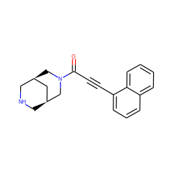 O=C(C#Cc1cccc2ccccc12)N1C[C@@H]2CNC[C@@H](C2)C1 ZINC000103239144