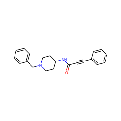 O=C(C#Cc1ccccc1)NC1CCN(Cc2ccccc2)CC1 ZINC000026986834