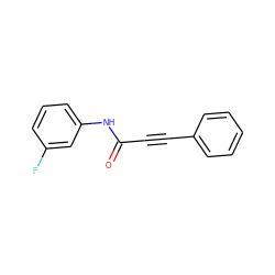 O=C(C#Cc1ccccc1)Nc1cccc(F)c1 ZINC000006742389