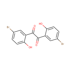 O=C(C(=O)c1cc(Br)ccc1O)c1cc(Br)ccc1O ZINC000001683334