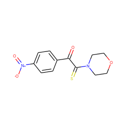 O=C(C(=S)N1CCOCC1)c1ccc([N+](=O)[O-])cc1 ZINC001772604237