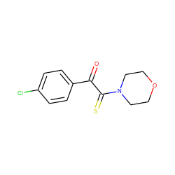 O=C(C(=S)N1CCOCC1)c1ccc(Cl)cc1 ZINC000169399402