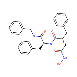 O=C(C[C@@H](Cc1ccccc1)C(=O)N[C@@H](Cc1ccccc1)C(=O)NCc1ccccc1)NO ZINC000003821408