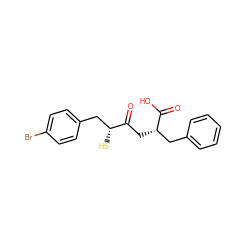 O=C(C[C@@H](Cc1ccccc1)C(=O)O)[C@H](S)Cc1ccc(Br)cc1 ZINC001772573346