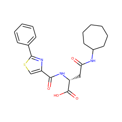 O=C(C[C@@H](NC(=O)c1csc(-c2ccccc2)n1)C(=O)O)NC1CCCCCC1 ZINC000473146016