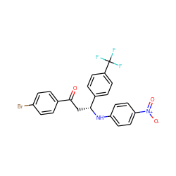 O=C(C[C@@H](Nc1ccc([N+](=O)[O-])cc1)c1ccc(C(F)(F)F)cc1)c1ccc(Br)cc1 ZINC000049803863