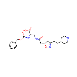 O=C(C[C@@H]1CC(CCC2CCNCC2)=NO1)NC[C@H](NC(=O)OCc1ccccc1)C(=O)O ZINC000013763441