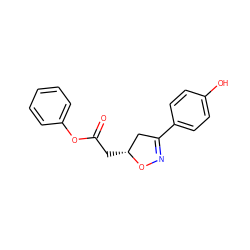 O=C(C[C@@H]1CC(c2ccc(O)cc2)=NO1)Oc1ccccc1 ZINC000037858806