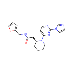 O=C(C[C@@H]1CCCCN1c1ccnc(-n2ccnc2)n1)NCc1ccco1 ZINC000035272175