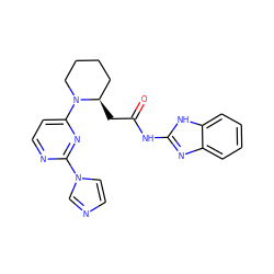 O=C(C[C@@H]1CCCCN1c1ccnc(-n2ccnc2)n1)Nc1nc2ccccc2[nH]1 ZINC000036089230