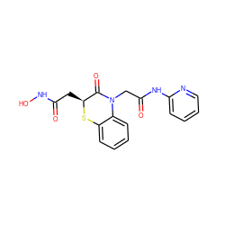 O=C(C[C@@H]1Sc2ccccc2N(CC(=O)Nc2ccccn2)C1=O)NO ZINC000029251232