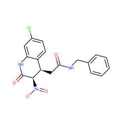 O=C(C[C@@H]1c2ccc(Cl)cc2NC(=O)[C@@H]1[N+](=O)[O-])NCc1ccccc1 ZINC000001536658