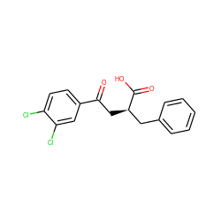 O=C(C[C@H](Cc1ccccc1)C(=O)O)c1ccc(Cl)c(Cl)c1 ZINC000013546525