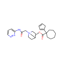 O=C(C[N+]12CCC(CC1)[C@@H](OC(=O)C1(C3=CC=CC3)CCCCCC1)C2)Nc1cccnn1 ZINC000103290294