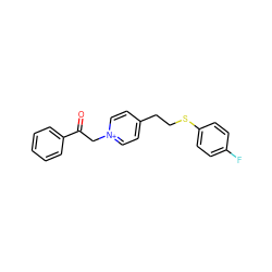 O=C(C[n+]1ccc(CCSc2ccc(F)cc2)cc1)c1ccccc1 ZINC000001959602