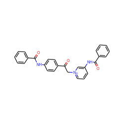 O=C(C[n+]1cccc(NC(=O)c2ccccc2)c1)c1ccc(NC(=O)c2ccccc2)cc1 ZINC000001958016