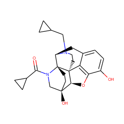 O=C(C1CC1)N1C[C@]2(O)CC[C@]13[C@H]1Cc4ccc(O)c5c4[C@@]3(CCN1CC1CC1)[C@H]2O5 ZINC000084588047