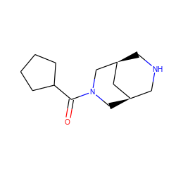 O=C(C1CCCC1)N1C[C@@H]2CNC[C@@H](C2)C1 ZINC000103243633
