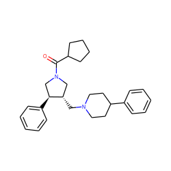 O=C(C1CCCC1)N1C[C@H](CN2CCC(c3ccccc3)CC2)[C@@H](c2ccccc2)C1 ZINC000003921843