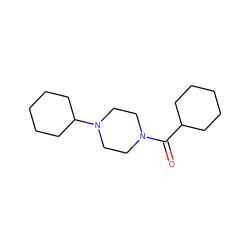 O=C(C1CCCCC1)N1CCN(C2CCCCC2)CC1 ZINC000012343491